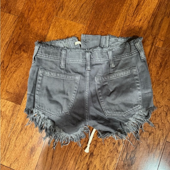 Free people we the free becket slouchy cutoff frayed hem shorts lace up 24 - Picture 4 of 4